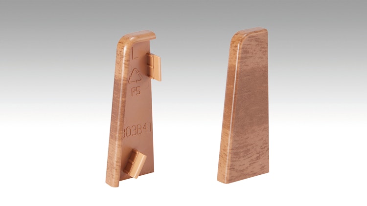 MEISTER Endkappen Fußleiste Profil 3PK (je 1 Stk. L|R / VPE)  Nussbaum hell 2017