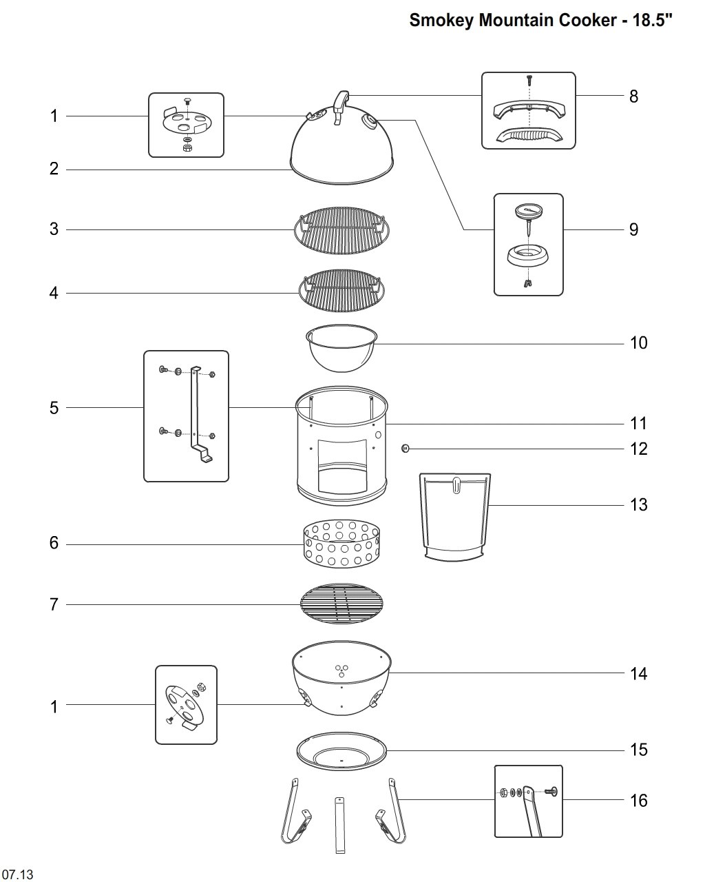 Explosionszeichnung Ersatzteile