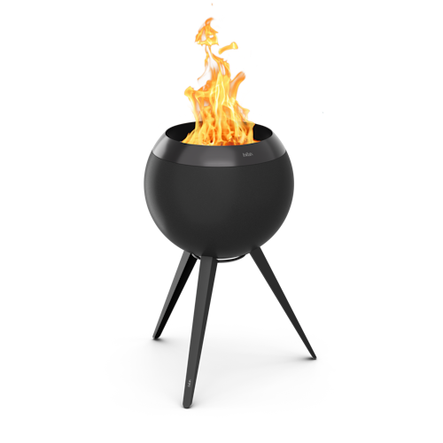 höfats MOON 45 All Black Plancha-Grillset mit hohem Fuß