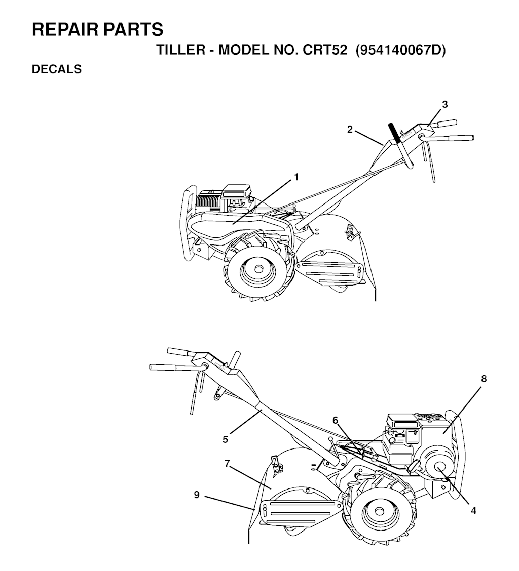 Explosionszeichnung Ersatzteile