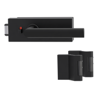 Griffwerk Glastürbeschlag PURISTO S mit Griff VAYA 137 TRI smart2lock Flüster 3-tlg. Bänder VAYA 137 TRI Graphitschwarz