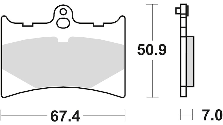 TRW Bremsbelag Typ Organisch Standard mit ABE, Bremsbelag "MCB 572" Satz