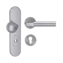 Vorschaubild Griffwerk Kombi-Schutzbeschlag TITANO SB_882 mit Griff METRICO PROF 72mm Zylinderabdeckung Tür 38-50mm R METRICO PROF rund Edelstahl matt