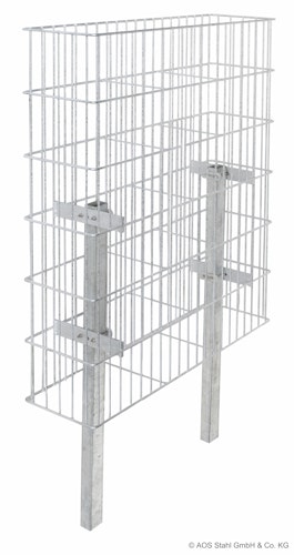 dz Gabionen-Korb JUMBO 1000 inklusive Pfosten zum Einbetonieren