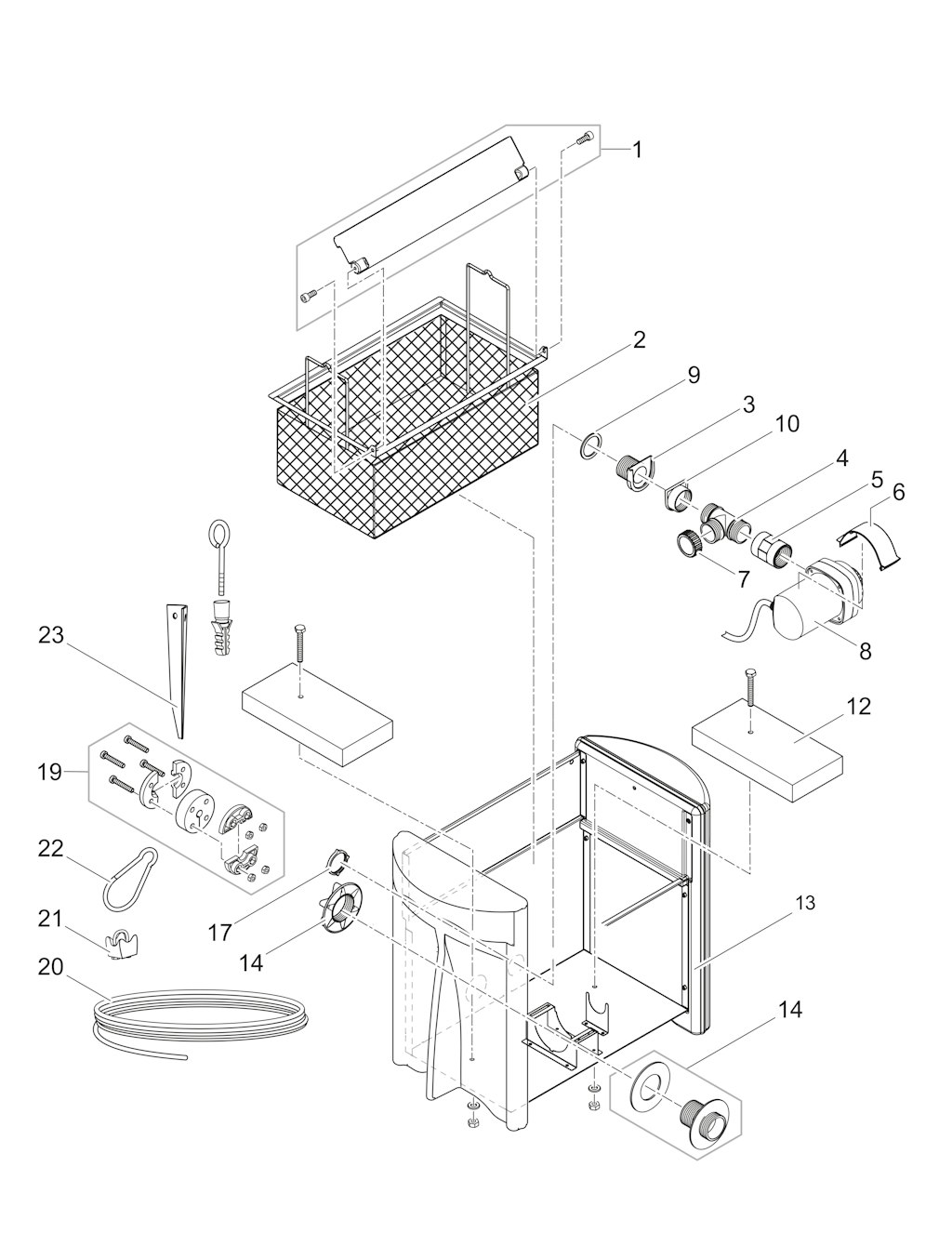 Explosionszeichnung Ersatzteile