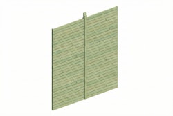 Skan Holz Carport Rückwand - Profilschalung (Friesland-Serie)