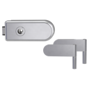 Vorschaubild Griffwerk CLASSICO 1.0 -Edelstahl matt Ganzglastürbeschlagset -2-teiliger Bandsatz -ohne Griff -UV