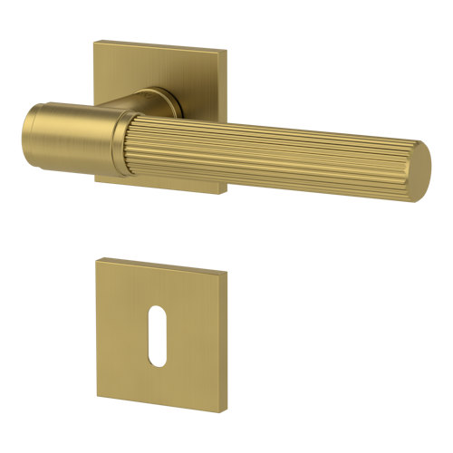 Griffwerk VAYA 136 ARIS fast2fix Fast2Fix Rosetten eckig Buntbart Gold matt