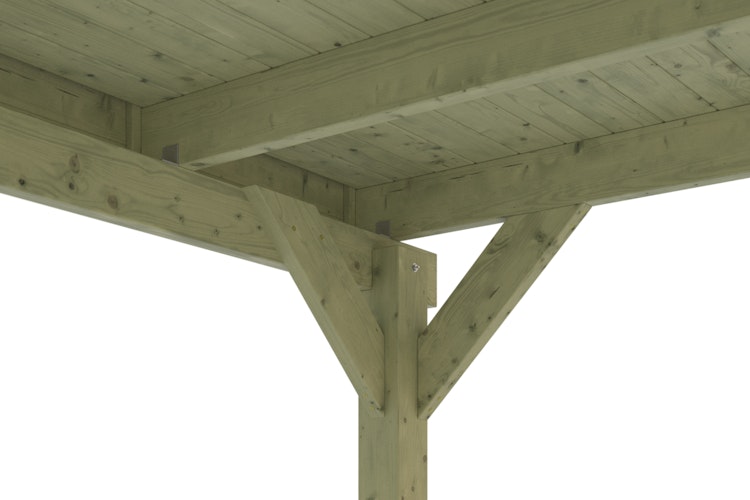 Skan Holz Friesland - Flachdach Doppelcarport aus Nadelholz Breite 546 cm