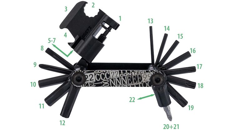 CONTEC Multifunktionswerkzeug Pocket Gadget - F22 Stealth schwarz