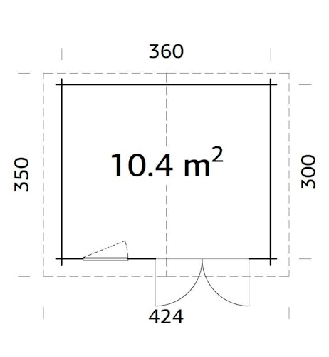 Palmako Gartenhaus Klara 10,4 m² - 28 mm