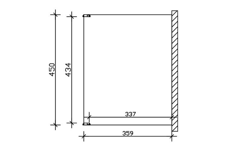 Skan Holz Terrassenüberdachung Novara Breite 450 cm