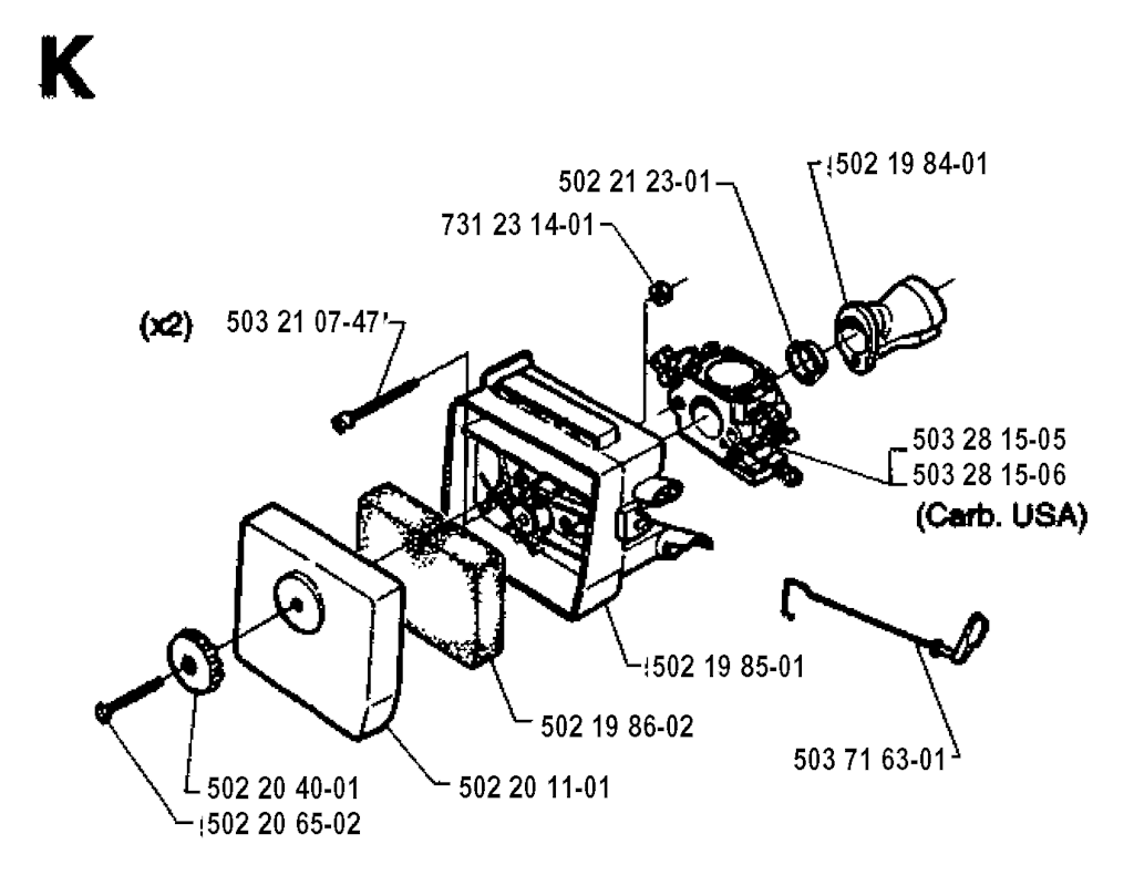 Explosionszeichnung Ersatzteile