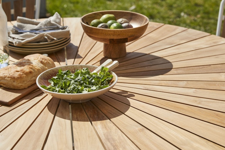 Cinas Klapptisch ELLEN, Aluminium / Teak