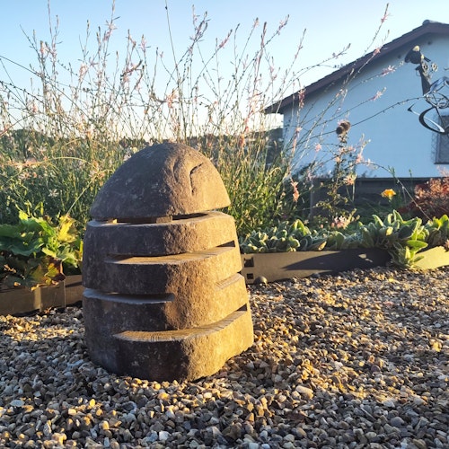 BambusBASIS Steinlampe - handgefertigt