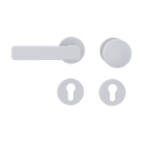 Vorschaubild Griffwerk Wechselgarnitur VAYA 265 MINIMAL MODERN fast2fix Fast2Fix Rosetten rund Knopf R2 Seidenweiß L 