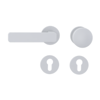 Griffwerk Wechselgarnitur VAYA 265 MINIMAL MODERN fast2fix Fast2Fix Rosetten rund Knopf R2 Seidenweiß L 