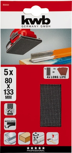 kwb Str. Gitterl. 80x133mm P220SB 855022