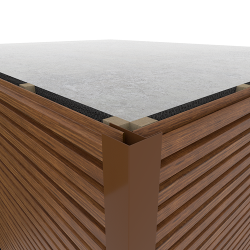 Fiberdeck WEO F-Profil Alu 65 x 80 x 3000 mm