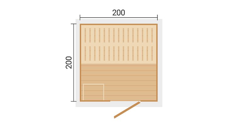 Weka Saunahaus Kaapi 3 mit Ganzglasfront - 40 mm inkl. gratis Sauna-Set im Wert von 70,99 €