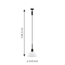 Vorschaubild Paulmann URail Pendel Sarrasani Schwarz matt/Opal