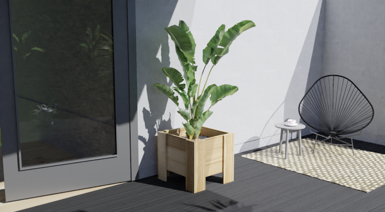 Ante Pflanzkübel B51 x T48 x H45 cm