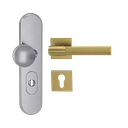 Vorschaubild Griffwerk Kombi-Schutzbeschlag TITANO SB_882 mit Griff VAYA 136 ARIS 72mm Zylinderabdeckung Tür 38-50mm R VAYA 136 VAYA 136 ARIS Gold matt