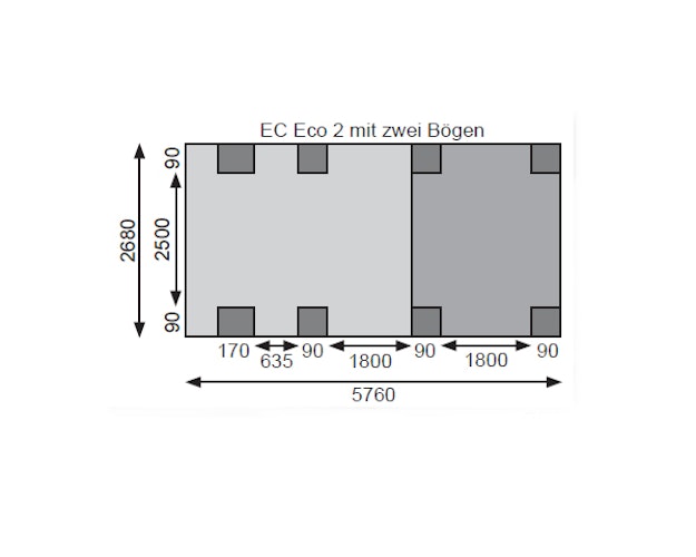 Karibu Carport Einzelcarport Eco 1/2 - kesseldruckimprägniert