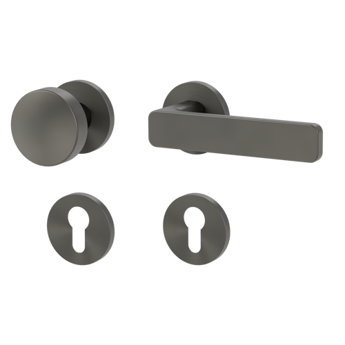 Griffwerk Wechselgarnitur VAYA 265 MINIMAL MODERN fast2fix Fast2Fix Rosetten rund Knopf R2 Kaschmirgrau R