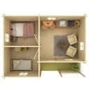 Vorschaubild Palmako Ferienhaus Sandra 21,5 + 3,7 m² - 70 mm