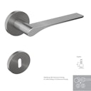 Vorschaubild Griffwerk Wechselgarnitur SIEGER DESIGN / LEAF LIGHT K4 - Edelstahl matt