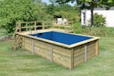 Vorschaubild Karibu Rechteck Pool Gr. 3 - 350 x 530 cm - kesseldruckimprägniert Sparset mit Filteranlage 