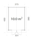 Vorschaubild Palmako Gartenhaus Lotta 10,0 m² - 34 mm