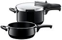 Vorschaubild Silit Silargan® Sicomatic t-Plus Schnellkochtopf-Set 4,5 l und 3,0 l, Black