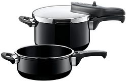 Silit Silargan® Sicomatic t-Plus Schnellkochtopf-Set 4,5 l und 3,0 l, Black