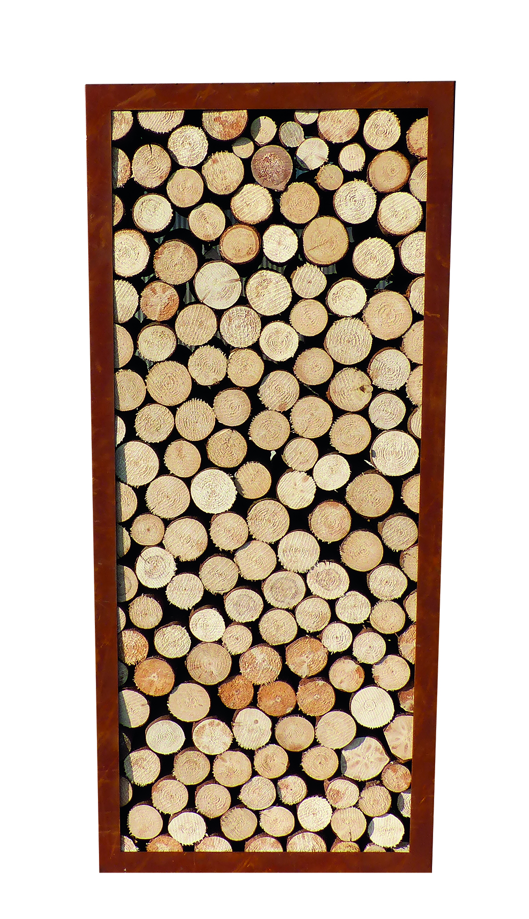Badeko Holzregal „Lounge“ einfach – 160x70 cm in Edelrostoptik