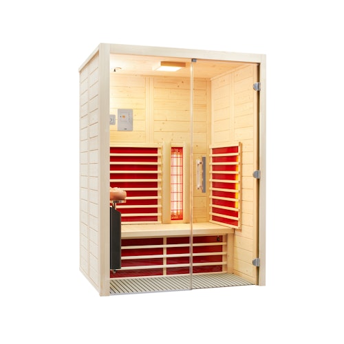 Infraworld Infrarotkabine TrioSol Natura 147 Glas inkl. 5-teiligem gratis Zubehörset