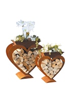 Badeko Herz-Holzregal-Set: 45 & 58 cm hoch