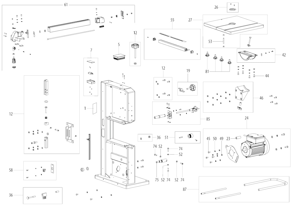 Explosionszeichnung Ersatzteile