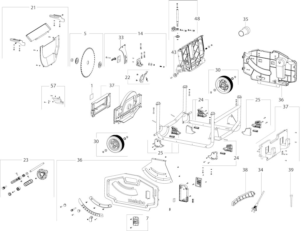 Explosionszeichnung Ersatzteile