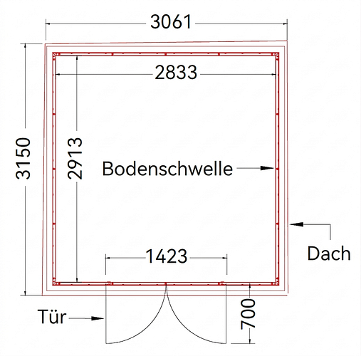 NewTechWood WPC Gartenhaus Cella 1010 - 21 mm