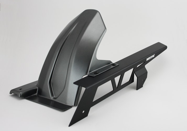 BODYSTYLE Sportsline Hinterradabdeckung mit Alu-Kettenschutz ABS Kunststoff grau-matt für HONDA CB750 Hornet 