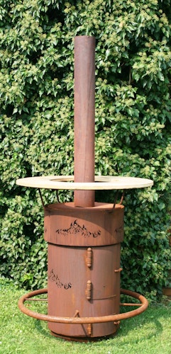 Badeko Stehtischofen in Edelrostoptik