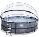 Vorschaubild Exit runder Rahmenpool mit Sandfilteranlage, Wärmepumpe und Sonnendach (Höhe 122 cm)