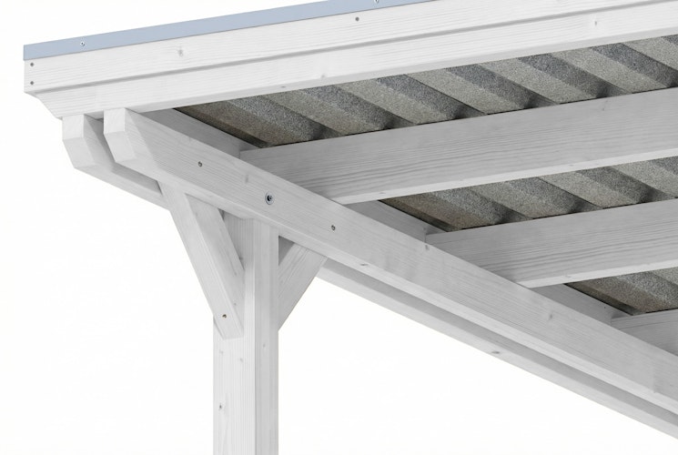 Skan Holz Emsland - Flachdach Doppelcarport aus Leimholz Breite 609 cm