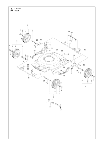 Husqvarna Rasenmäher kommerzielle Nutzung 970482401 LB 448i