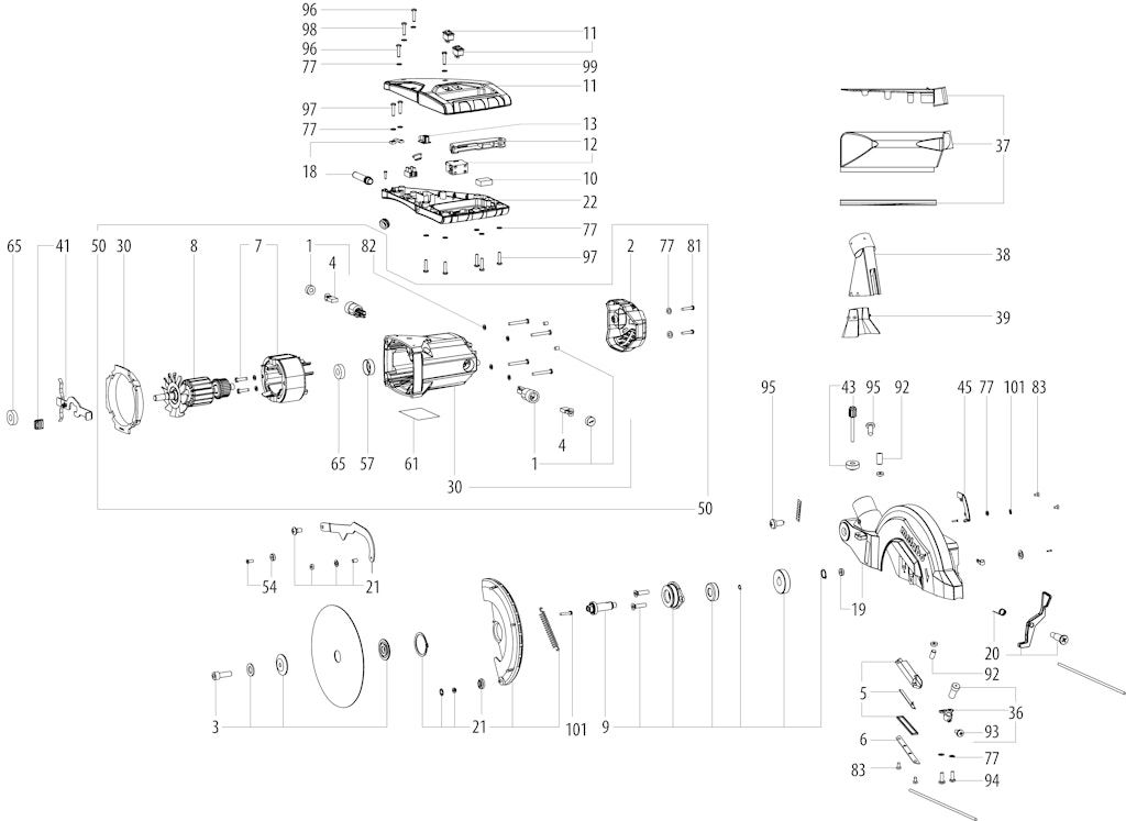 Explosionszeichnung Ersatzteile