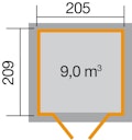 Vorschaubild Weka Gartenhaus 226 - 21 mm