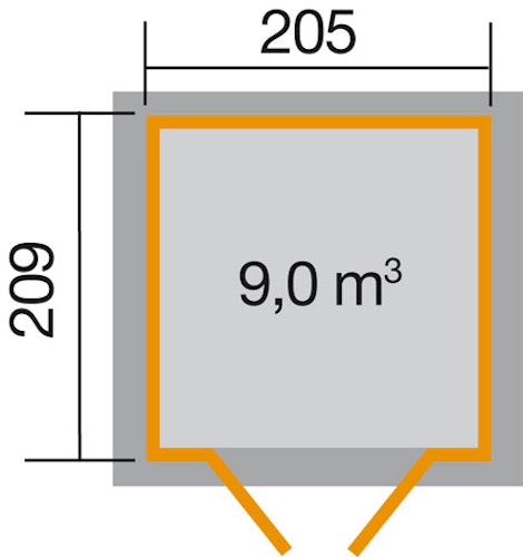 Weka Gartenhaus 226 - 21 mm