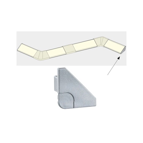 Paulmann LED Strip Profil Delta End Cap 2er Pack in Alu matt